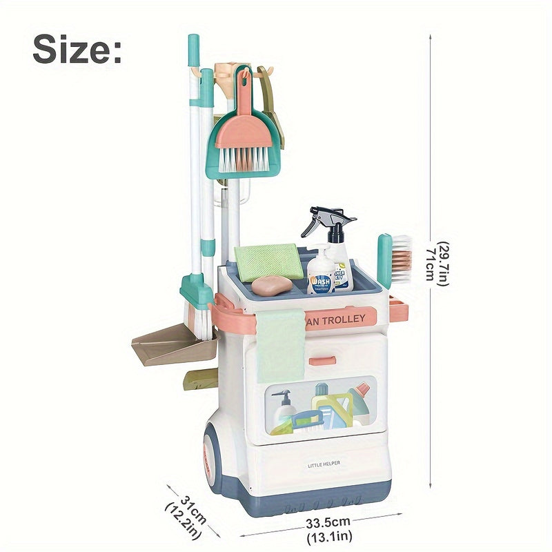 Kids Cleaning Trolley Set